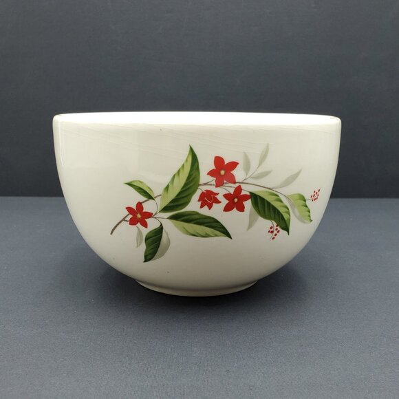 Universal Cambridge Woodvine Mixing Serving Bowl Red Flowers Refrigerator Jar - Picture 1 of 9